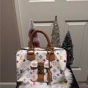 Louis Vuitton Multicolor White Bag – Authentic – Rare